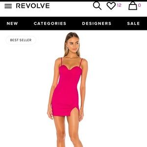 Hot pink Superdown dress from Revolve, size XL